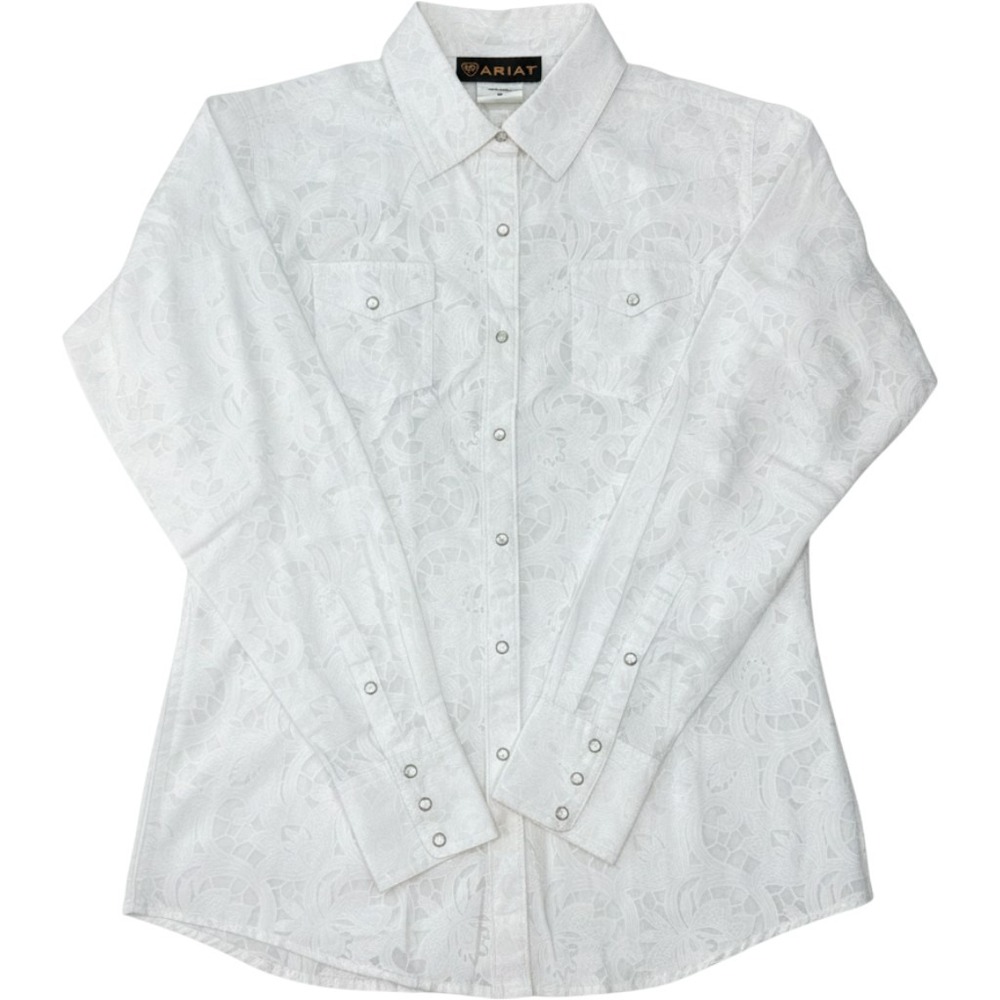 Ariat White Lace Button-Down Western Shirt